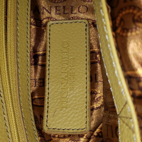 EUC Tignanello yellow leather handbag - Picture 4 of 6